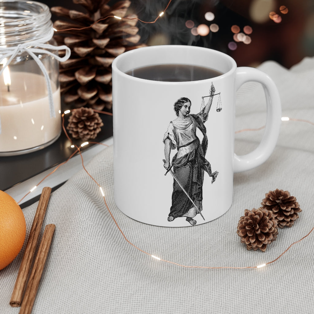 Justice 11oz White Mug