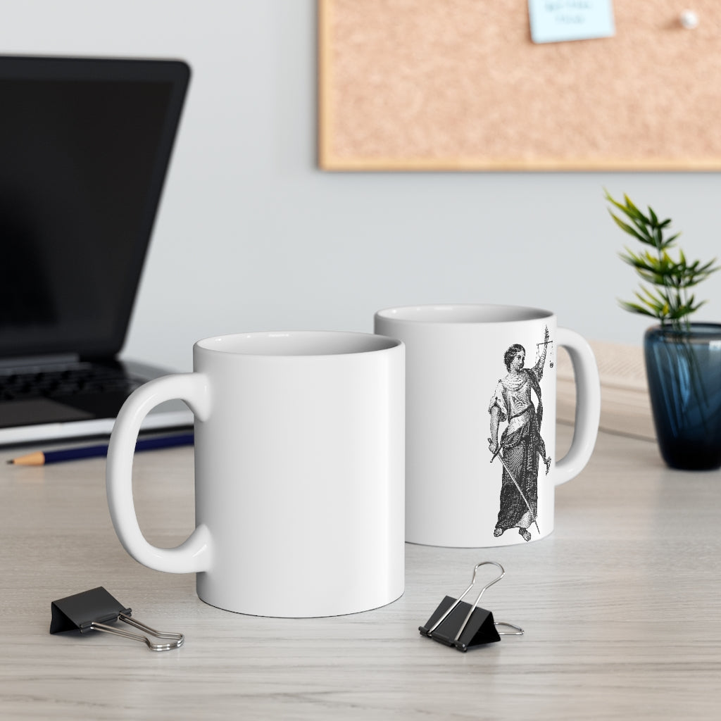 Justice 11oz White Mug