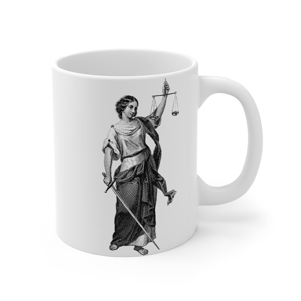 Justice 11oz White Mug