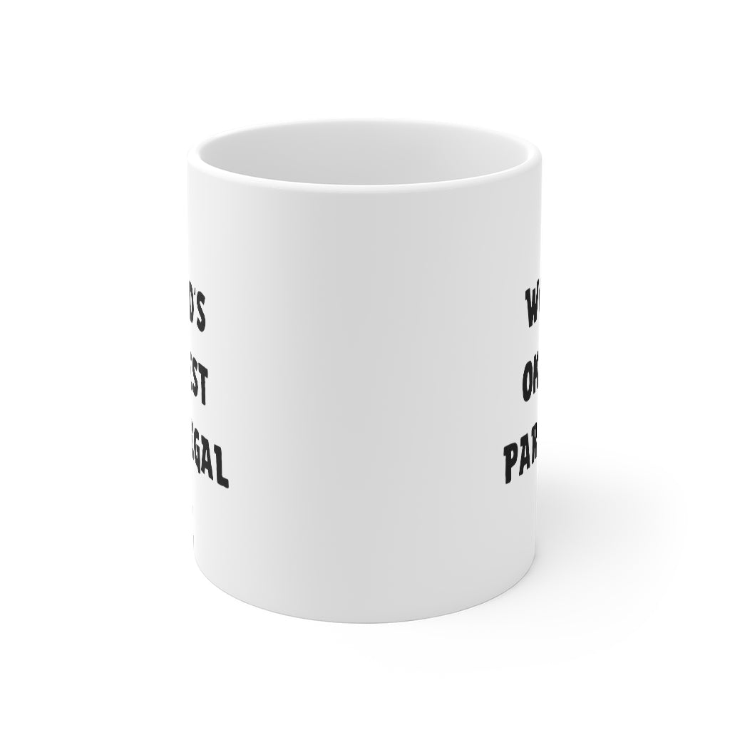 Paralegal Gift Mug - World's Okayest Paralegal - Ceramic Coffee Mug