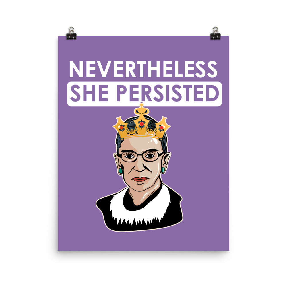 Digital Print - Nevertheless She Persisted Ginsburg - Law Student Poster - The Legal Boutique
