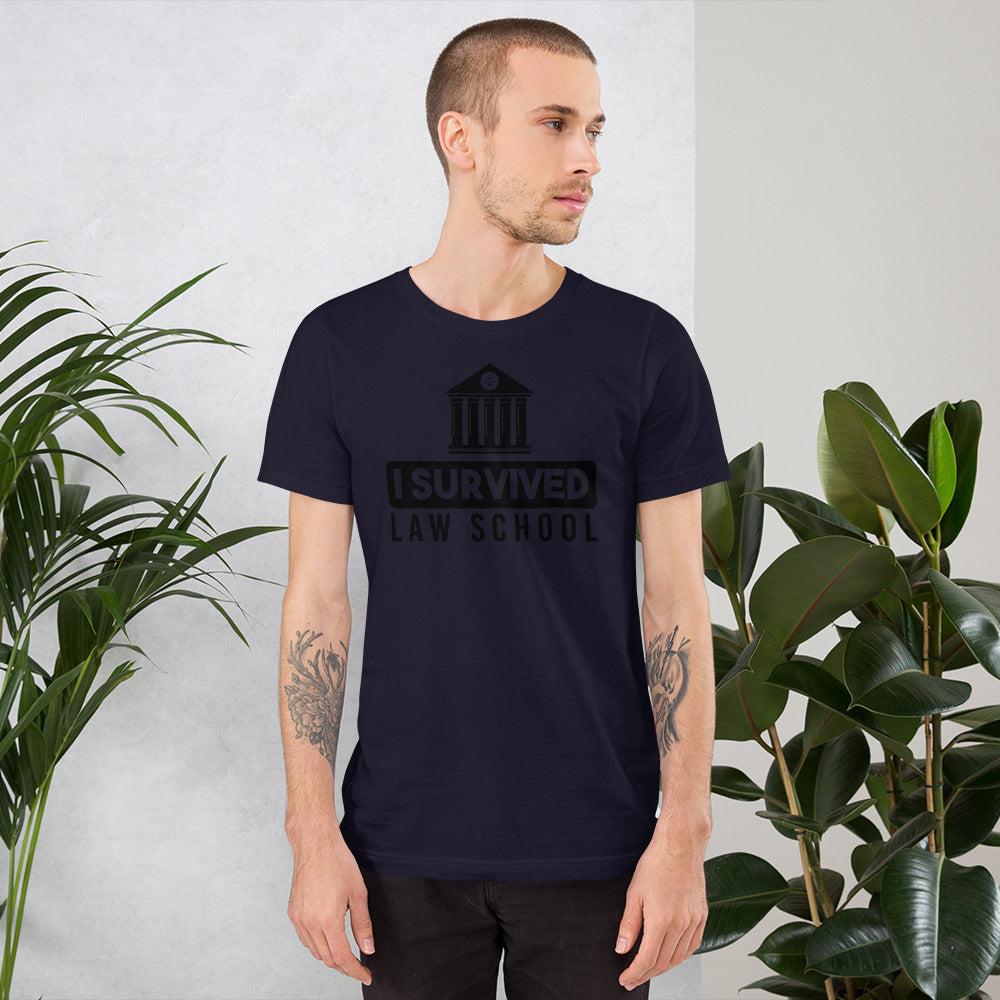 New Attorney T Shirt - I Survived Law School Light - Unisex Short Sleeve Shirt - The Legal Boutique