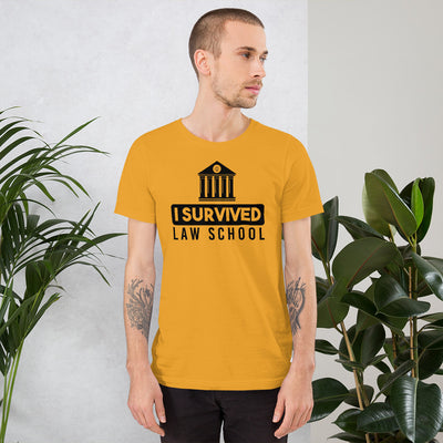 New Attorney T Shirt - I Survived Law School Light - Unisex Short Sleeve Shirt - The Legal Boutique