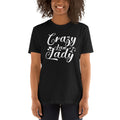 Attorney Gift T Shirt - Crazy Law Lady White - Women's Short Sleeve Shirt - The Legal Boutique