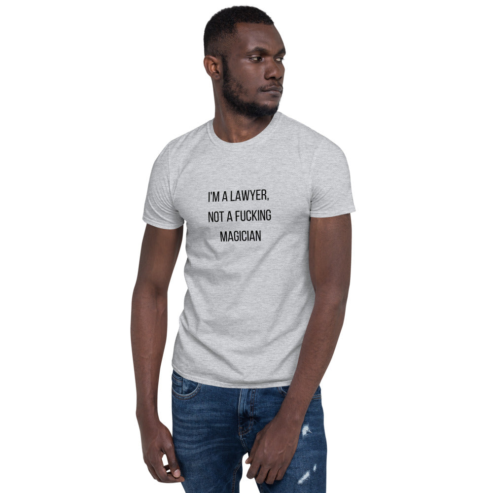 Lawyer T Shirt - I'm a Lawyer Not a Magician Black - Premium Unisex Short Sleeve Shirt - The Legal Boutique