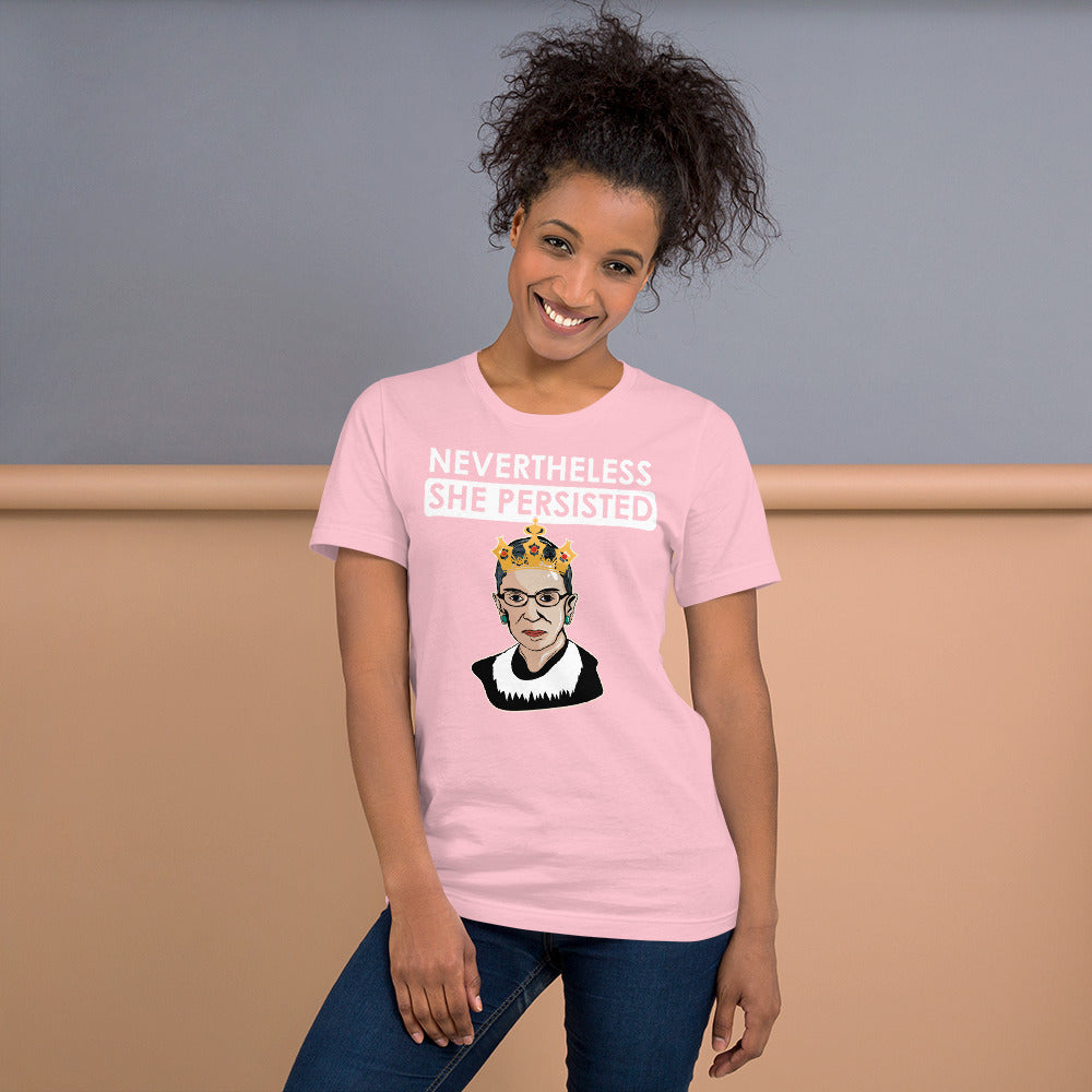 Attorney Gift T-Shirt - She Persisted Ginsburg - Unisex Short Sleeve Shirt - The Legal Boutique