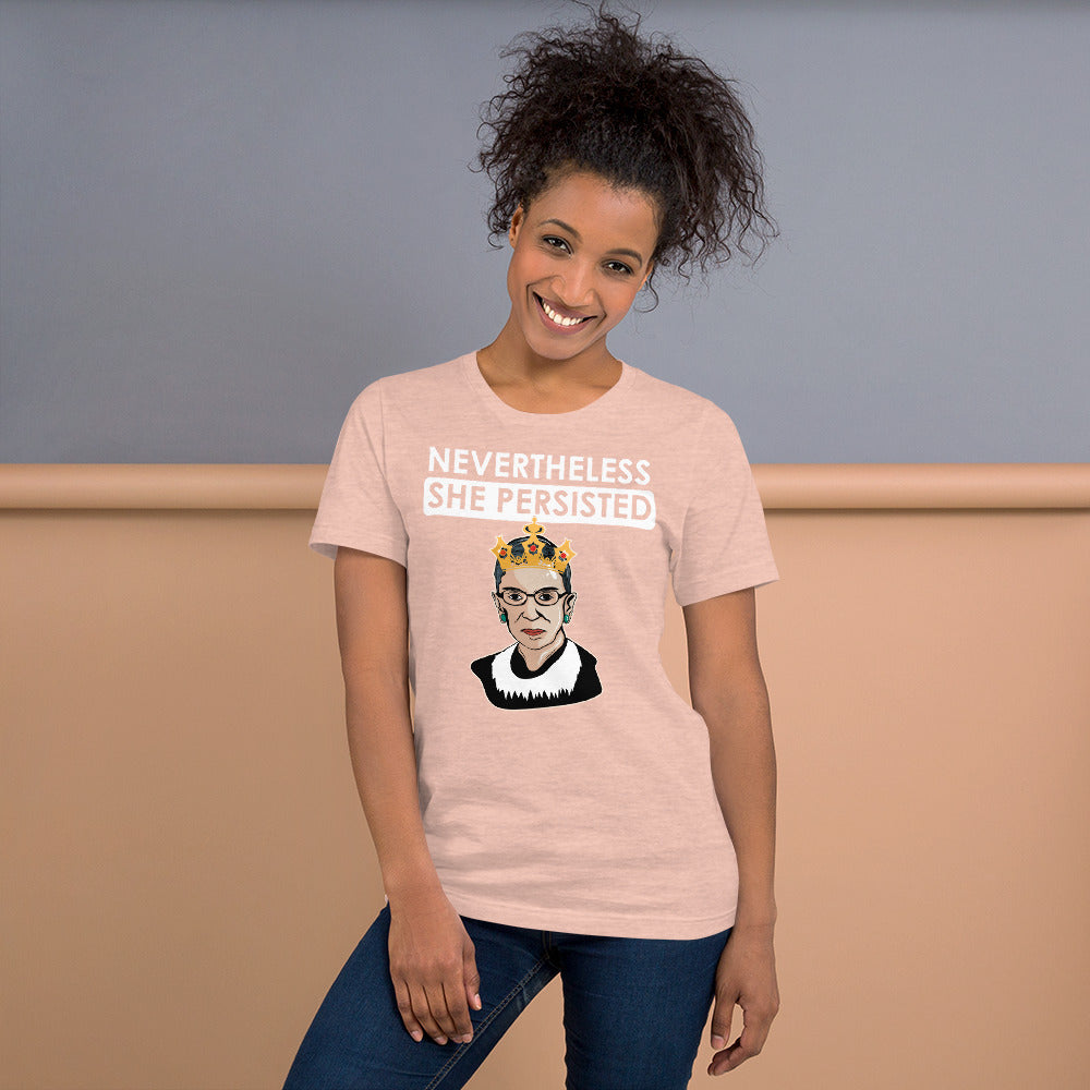 Attorney Gift T-Shirt - She Persisted Ginsburg - Unisex Short Sleeve Shirt - The Legal Boutique