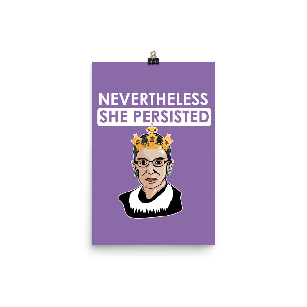 Digital Print - Nevertheless She Persisted Ginsburg - Law Student Poster - The Legal Boutique