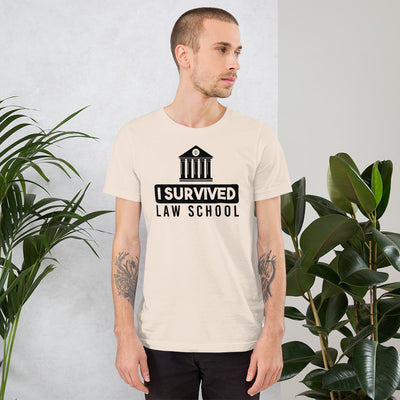 New Attorney T Shirt - I Survived Law School Light - Unisex Short Sleeve Shirt - The Legal Boutique