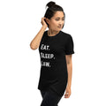 Attorney Gift T Shirt - Eat Sleep Law White - Premium Unisex Short Sleeve Shirt - The Legal Boutique