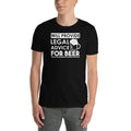 Lawyer Gift T Shirt - Will Provide Legal Advice for Beer - Unisex Short Sleeve Shirt - The Legal Boutique