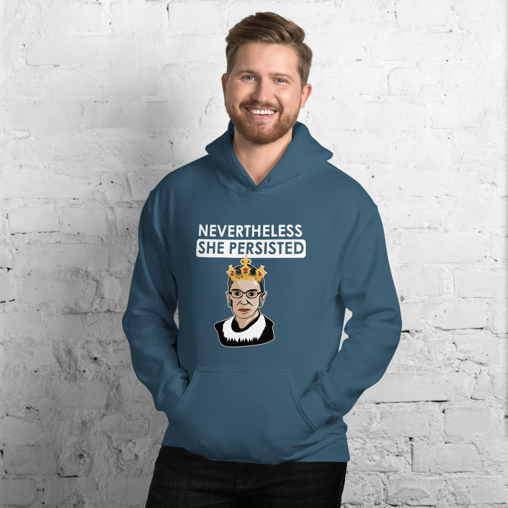 Attorney Gift Hoodie - Nevertheless She Persisted Ginsburg - Unisex Hooded Sweatshirt - The Legal Boutique