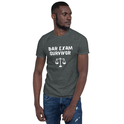 New Attorney T Shirt - Bar Exam Survivor White - Unisex Short Sleeve Shirt - The Legal Boutique