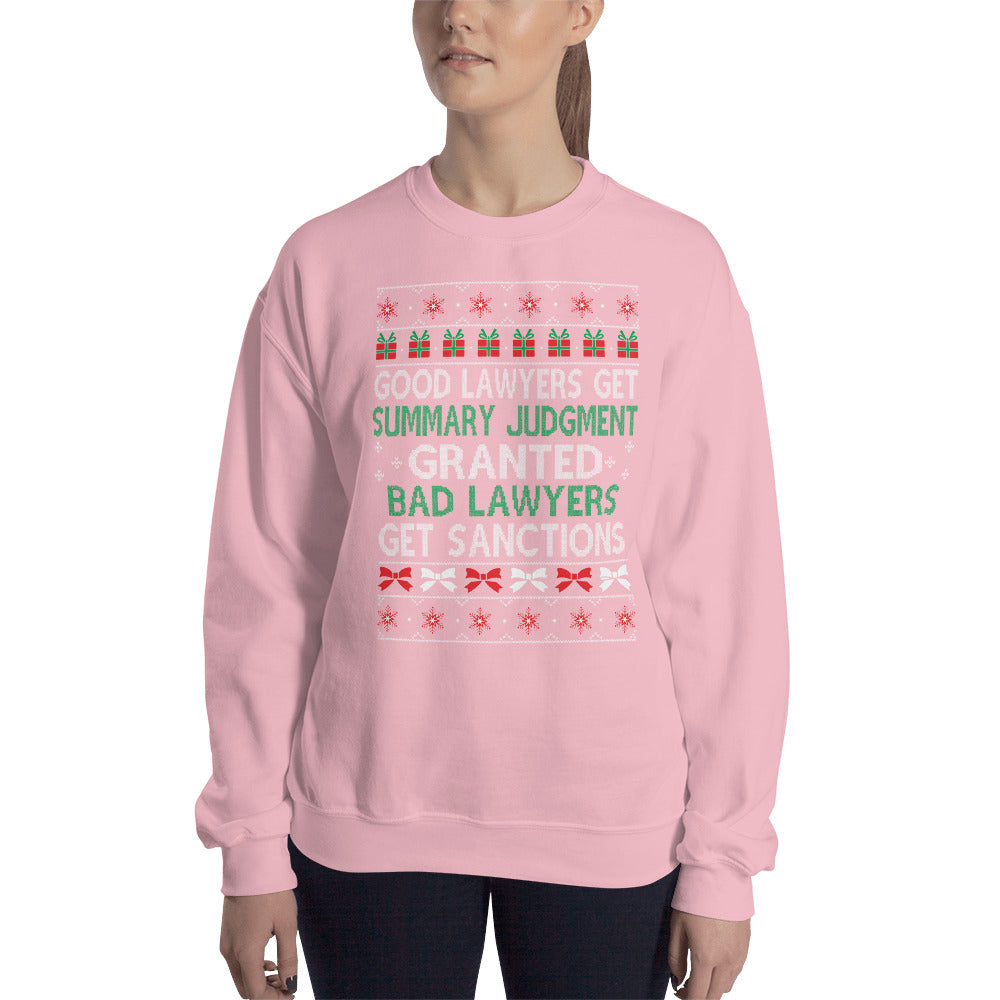 Ugly Christmas Sweater - Good Lawyers, Bad Lawyers - Unisex Crew Neck Sweatshirt - The Legal Boutique
