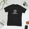 Attorney T Shirt Gift - Coffee Into Contracts White - Premium Unisex Short Sleeve Shirt - The Legal Boutique