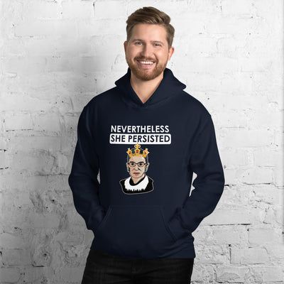 Attorney Gift Hoodie - Nevertheless She Persisted Ginsburg - Unisex Hooded Sweatshirt - The Legal Boutique