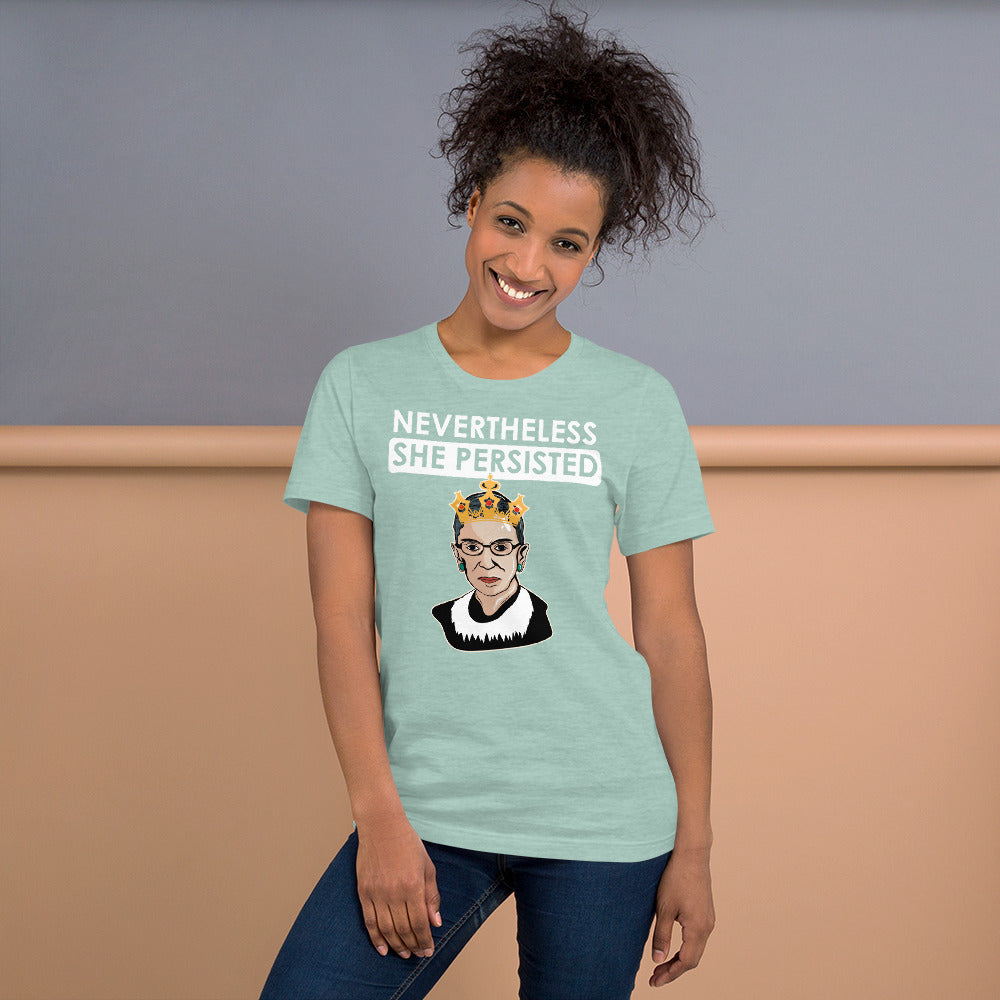 Attorney Gift T-Shirt - She Persisted Ginsburg - Unisex Short Sleeve Shirt - The Legal Boutique