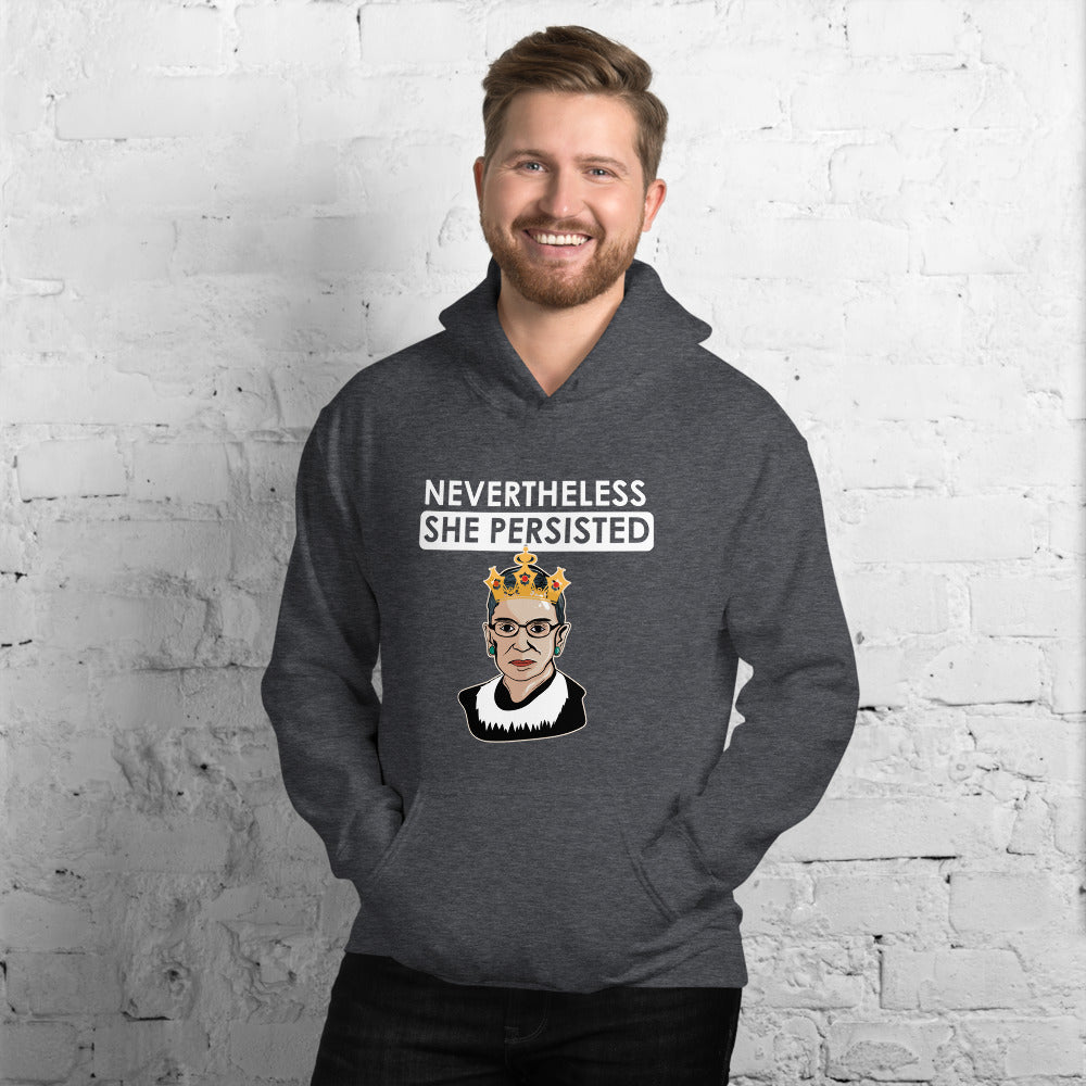 Attorney Gift Hoodie - Nevertheless She Persisted Ginsburg - Unisex Hooded Sweatshirt - The Legal Boutique