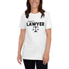 Law School Gift T Shirt - Almost A Lawyer Black Text - Premium Unisex Short Sleeve Shirt - The Legal Boutique