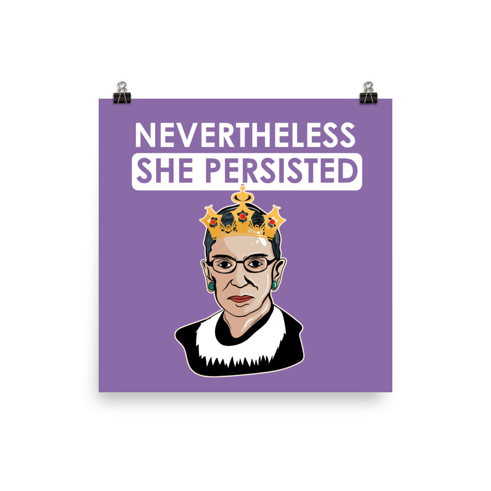 Digital Print - Nevertheless She Persisted Ginsburg - Law Student Poster - The Legal Boutique