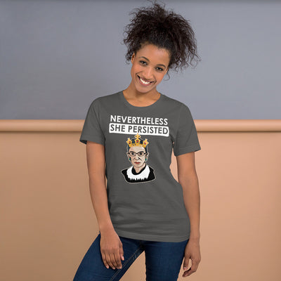Attorney Gift T-Shirt - She Persisted Ginsburg - Unisex Short Sleeve Shirt - The Legal Boutique