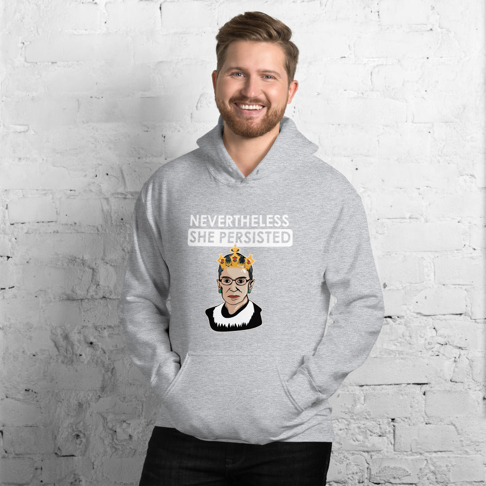 Attorney Gift Hoodie - Nevertheless She Persisted Ginsburg - Unisex Hooded Sweatshirt - The Legal Boutique