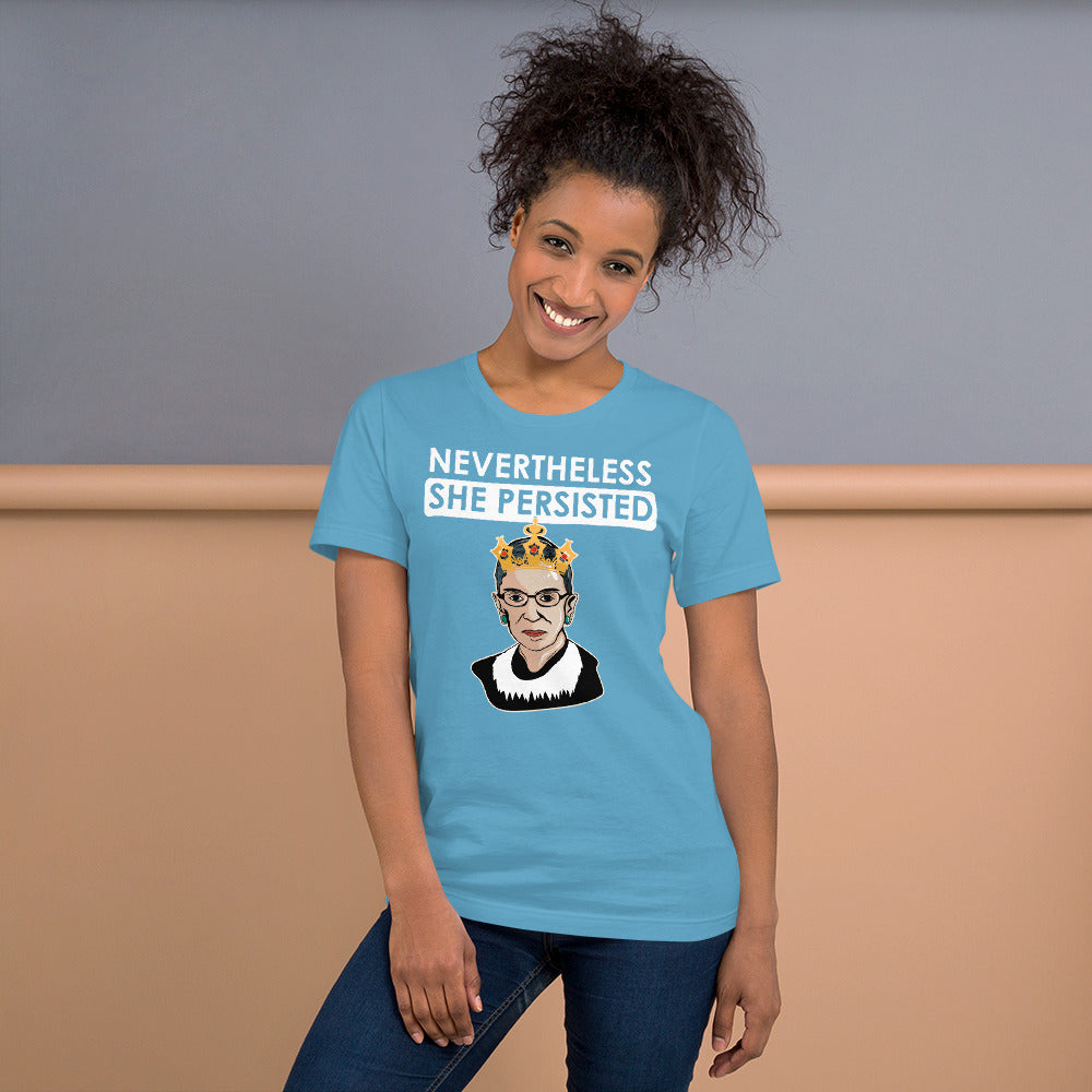 Attorney Gift T-Shirt - She Persisted Ginsburg - Unisex Short Sleeve Shirt - The Legal Boutique