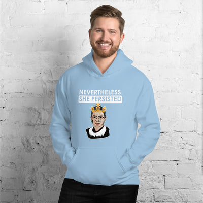 Attorney Gift Hoodie - Nevertheless She Persisted Ginsburg - Unisex Hooded Sweatshirt - The Legal Boutique