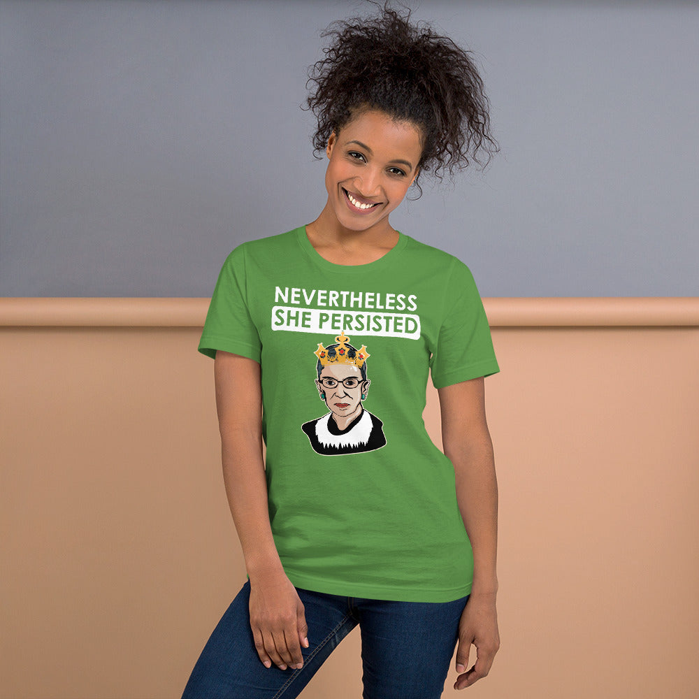 Attorney Gift T-Shirt - She Persisted Ginsburg - Unisex Short Sleeve Shirt - The Legal Boutique