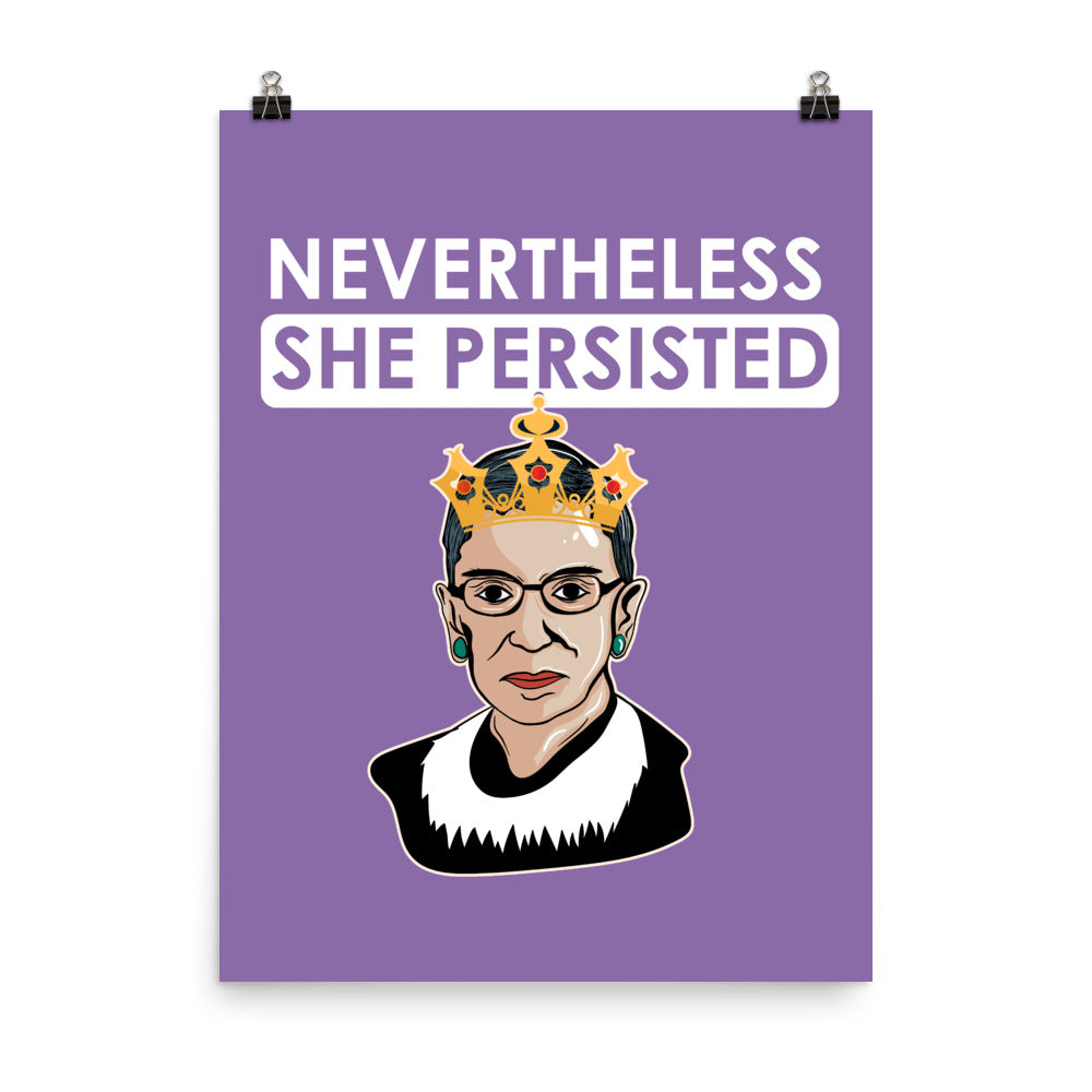 Digital Print - Nevertheless She Persisted Ginsburg - Law Student Poster - The Legal Boutique
