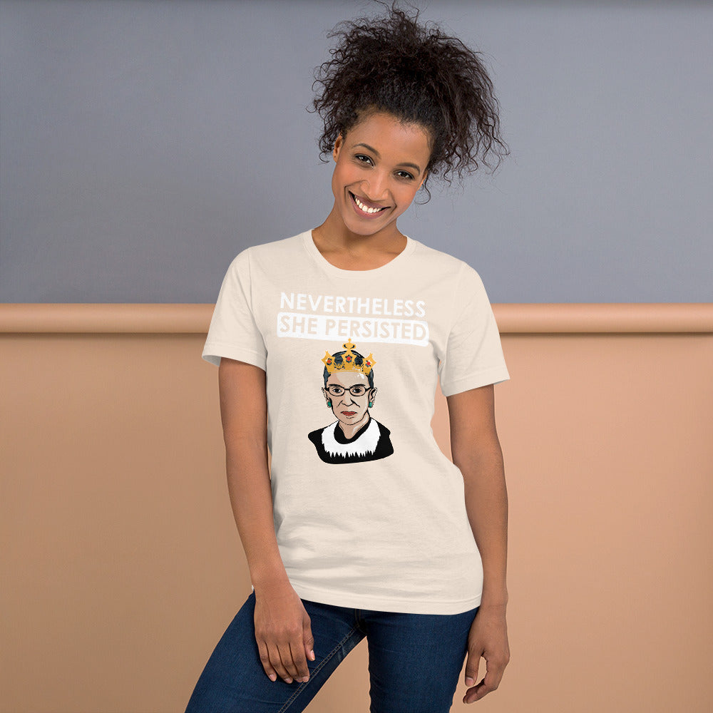 Attorney Gift T-Shirt - She Persisted Ginsburg - Unisex Short Sleeve Shirt - The Legal Boutique