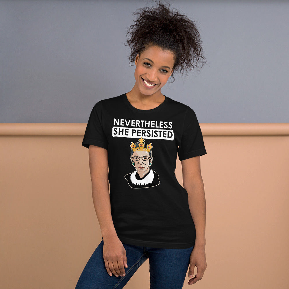 Attorney Gift T-Shirt - She Persisted Ginsburg - Unisex Short Sleeve Shirt - The Legal Boutique