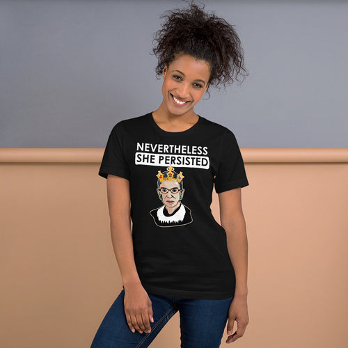 Attorney Gift T-Shirt - She Persisted Ginsburg - Unisex Short Sleeve Shirt - The Legal Boutique