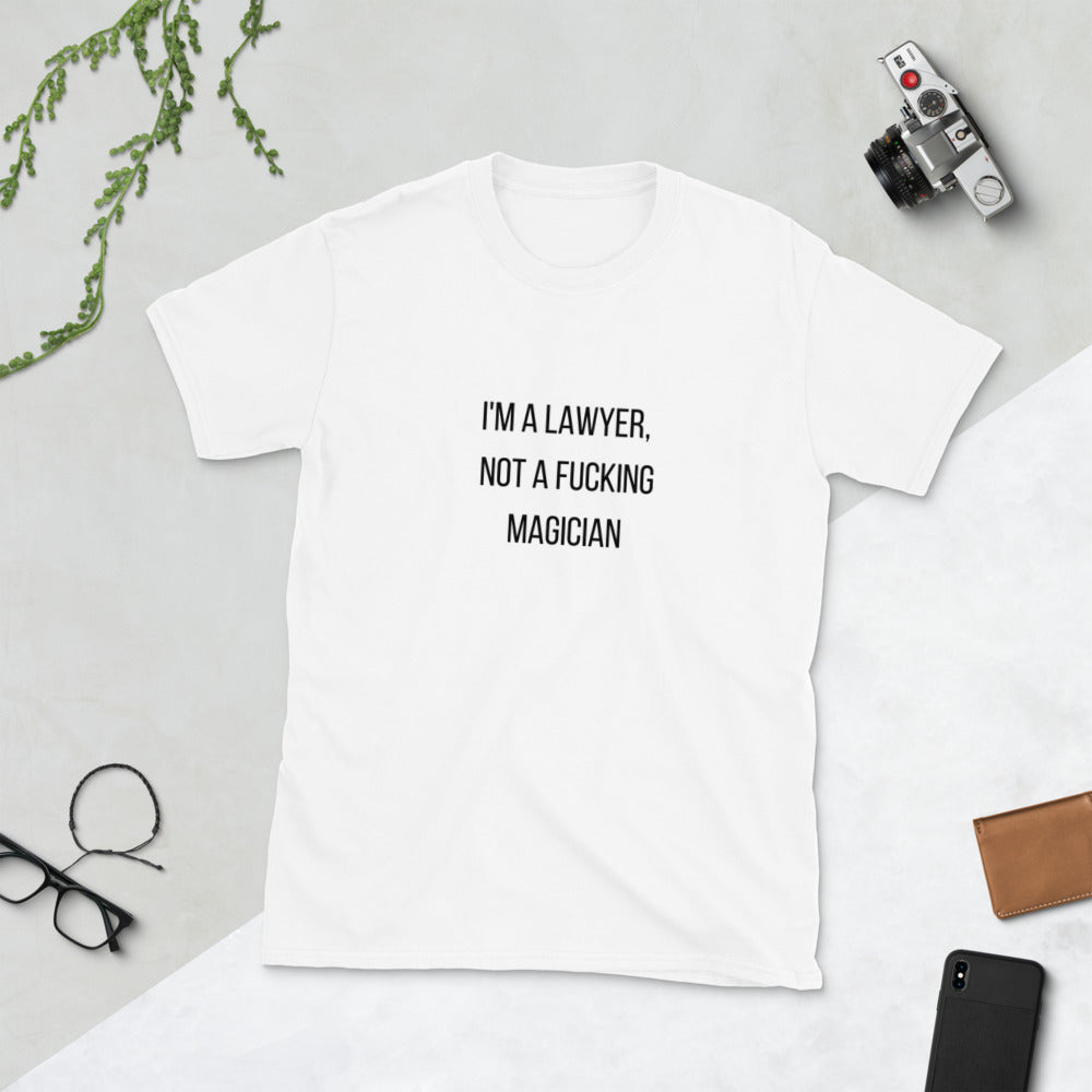 Lawyer T Shirt - I'm a Lawyer Not a Magician Black - Premium Unisex Short Sleeve Shirt - The Legal Boutique