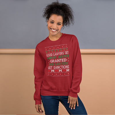 Ugly Christmas Sweater - Good Lawyers, Bad Lawyers - Unisex Crew Neck Sweatshirt - The Legal Boutique