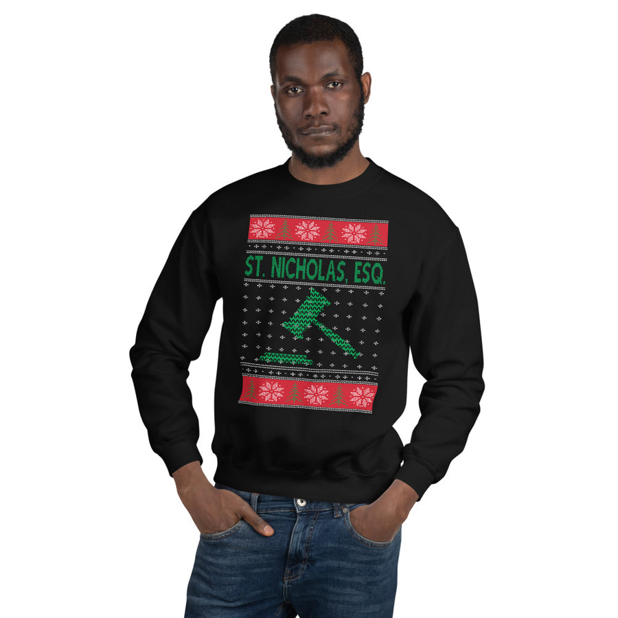 Ugly Christmas Sweater Santa s Favorite Law Student Unisex