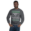 Ugly Christmas Sweater - Naughty? Nice? I Plead the Fifth - Unisex Crew Neck Sweatshirt - The Legal Boutique
