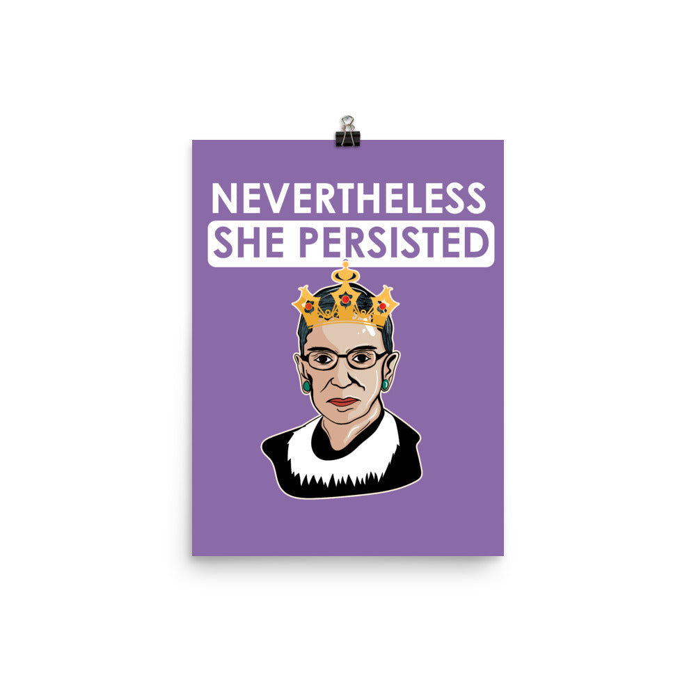 Digital Print - Nevertheless She Persisted Ginsburg - Law Student Poster - The Legal Boutique