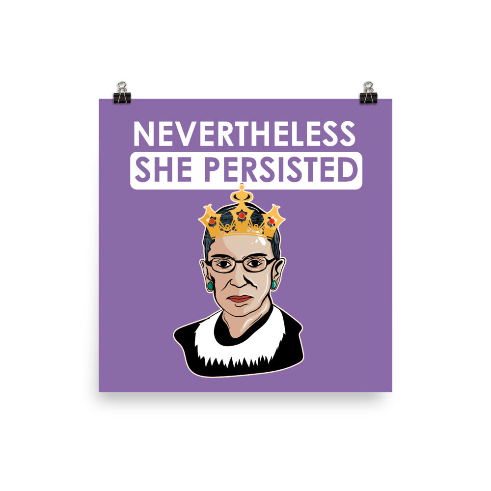 Digital Print - Nevertheless She Persisted Ginsburg - Law Student Poster - The Legal Boutique