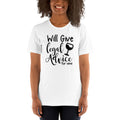 Law School T Shirt - Legal Advice for Wine Black - Unisex Short Sleeve Shirt - The Legal Boutique
