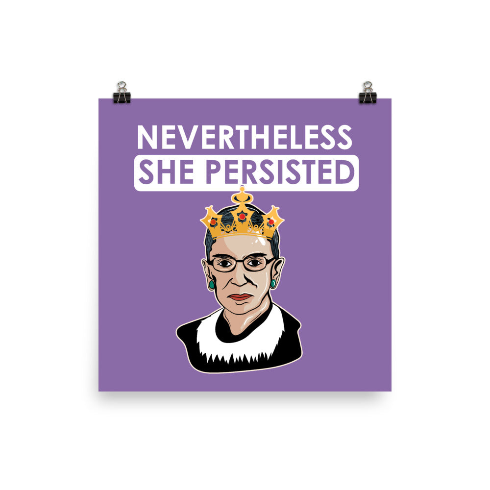 Digital Print - Nevertheless She Persisted Ginsburg - Law Student Poster - The Legal Boutique