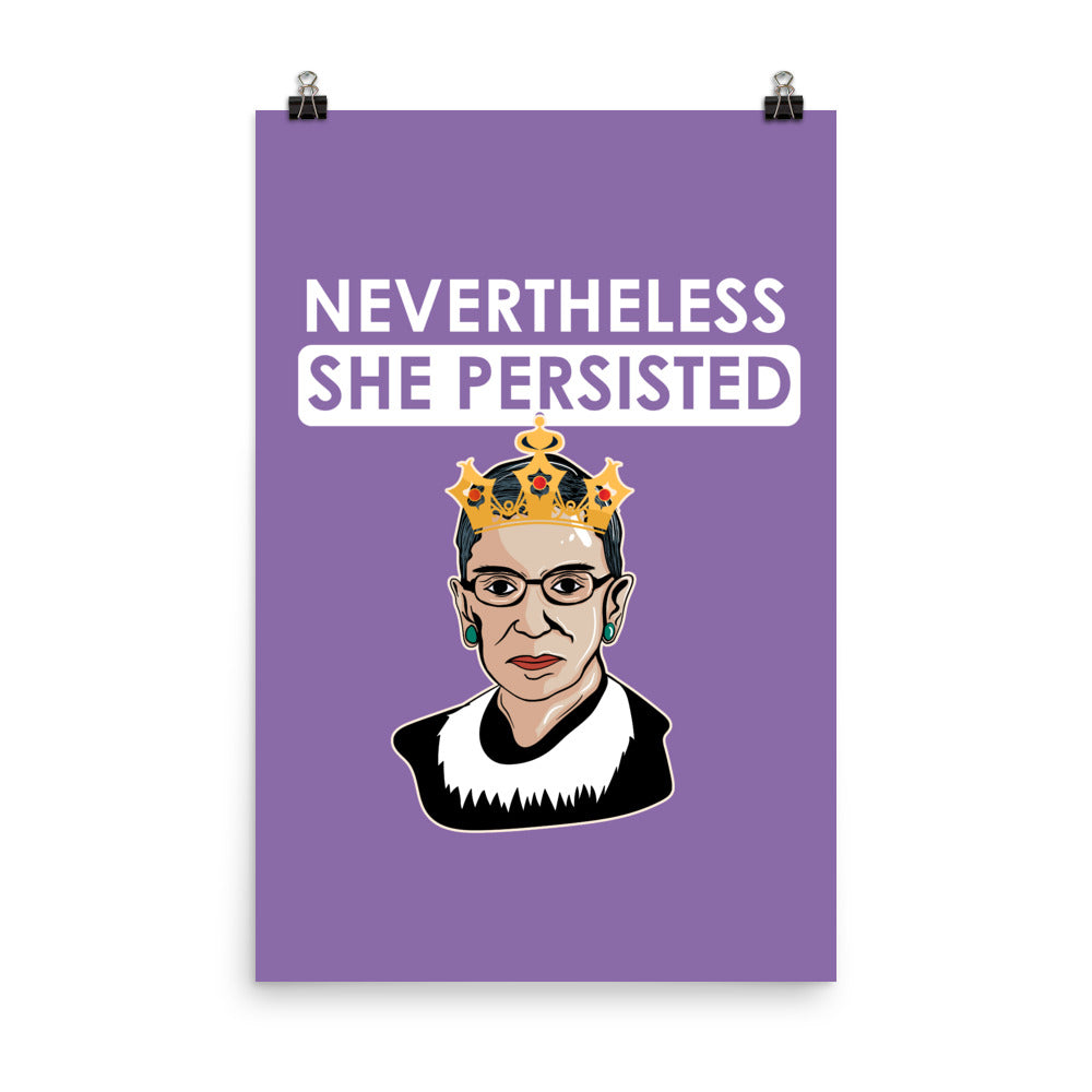 Digital Print - Nevertheless She Persisted Ginsburg - Law Student Poster - The Legal Boutique
