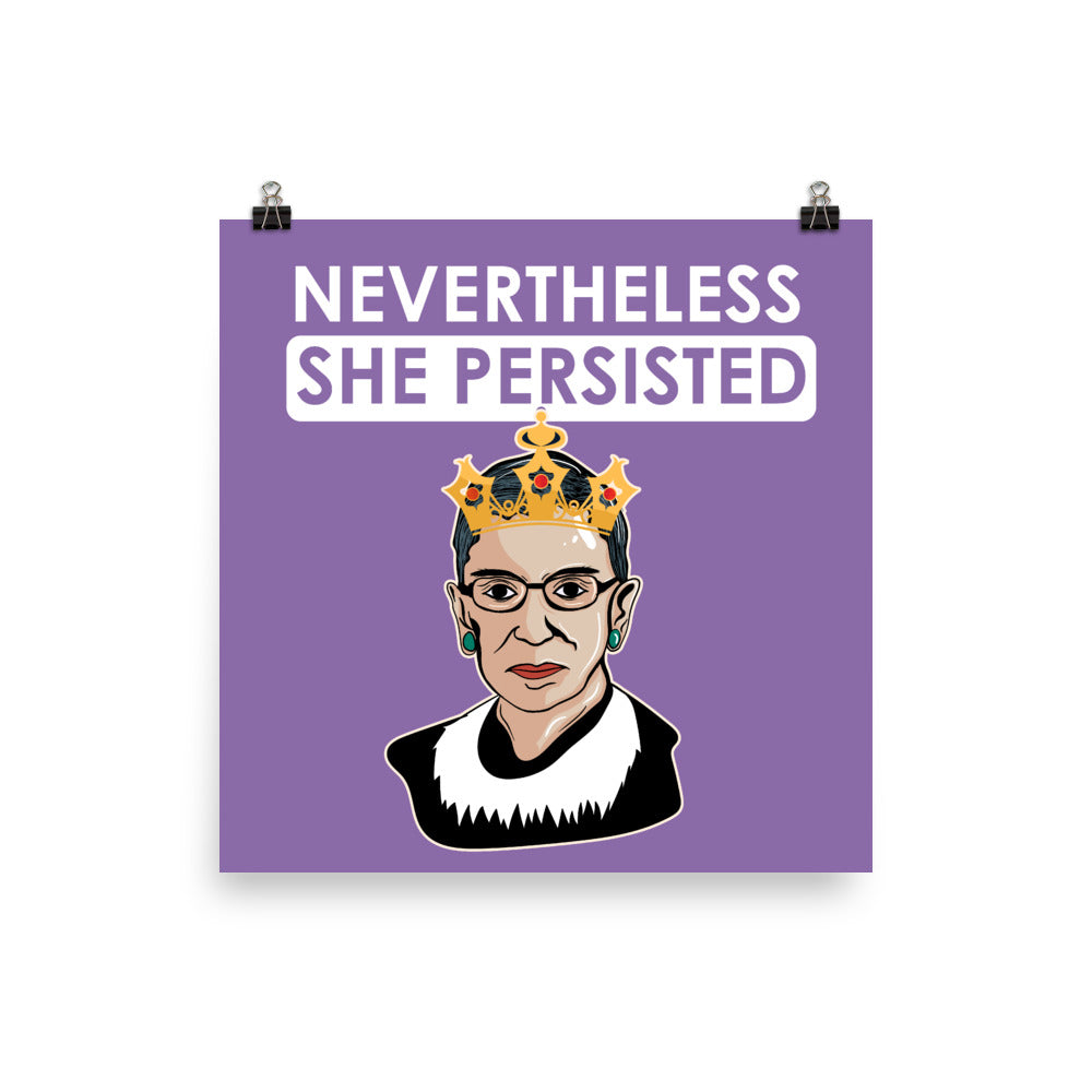 Digital Print - Nevertheless She Persisted Ginsburg - Law Student Poster - The Legal Boutique