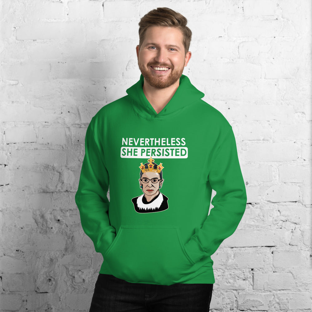 Attorney Gift Hoodie - Nevertheless She Persisted Ginsburg - Unisex Hooded Sweatshirt - The Legal Boutique