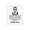 Framed Poster - I Dissent Ginsburg - Lawyer Gift - The Legal Boutique