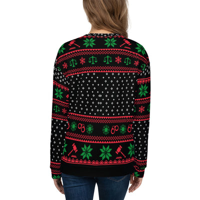 Santa's Favorite Attorney All-Over Ugly Christmas Sweater - The Legal Boutique