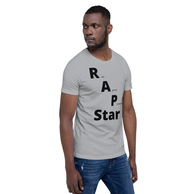 Law Student T Shirt - RAP Star Black - Unisex Short Sleeve Shirt - The Legal Boutique