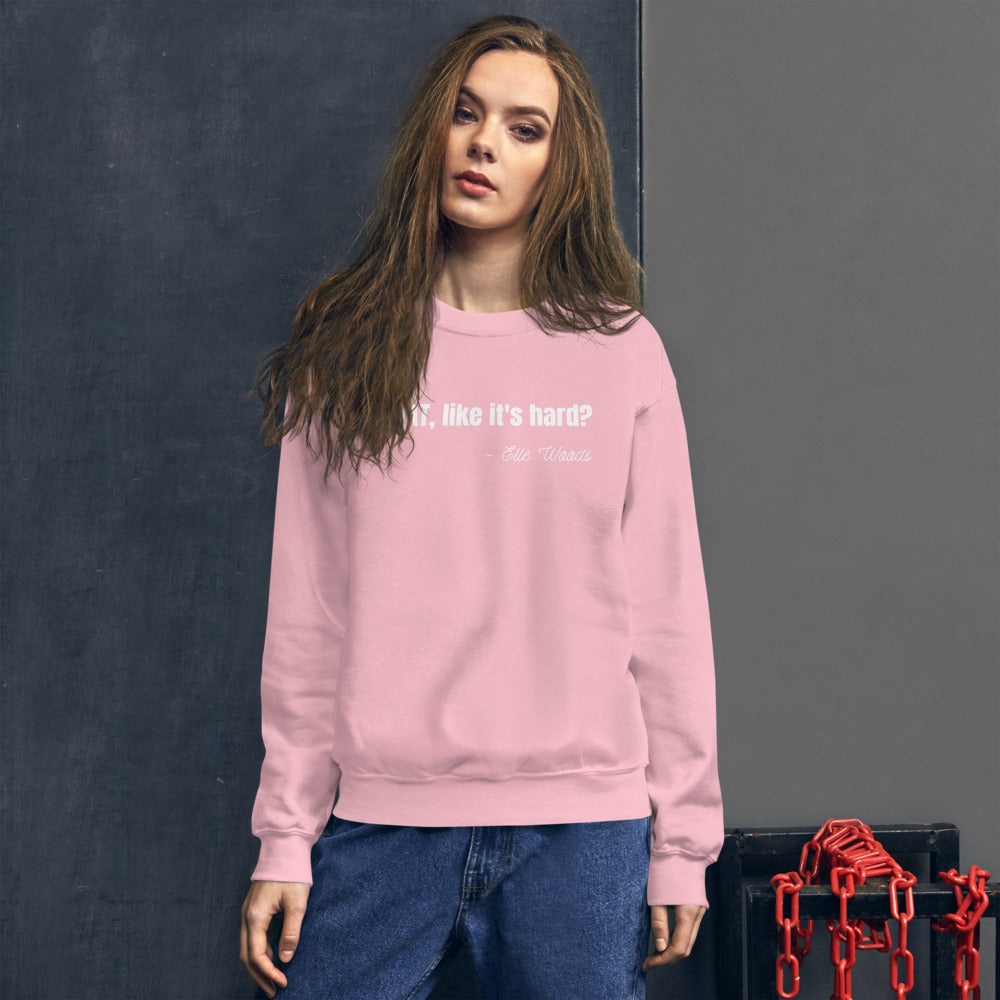 Lawyer Sweater - Elle Woods Legally Blonde - Unisex Long Sleeve Pull Over - The Legal Boutique