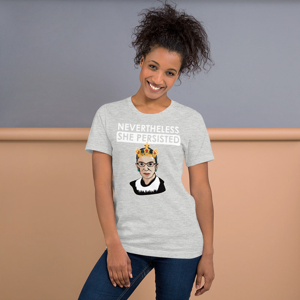Attorney Gift T-Shirt - She Persisted Ginsburg - Unisex Short Sleeve Shirt - The Legal Boutique