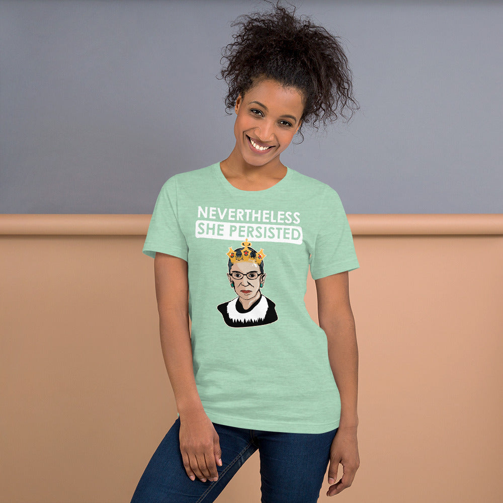 Attorney Gift T-Shirt - She Persisted Ginsburg - Unisex Short Sleeve Shirt - The Legal Boutique